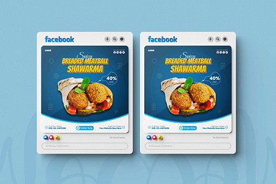 Spicy Breaded Meatball Shawarma Social Media Post Design breaded chicken facebook post facebook story food food discount food promotion food sale food story instagram post instagram story meatball menu restaurant post restaurant social media shawarma social media post social media promotion spicy story