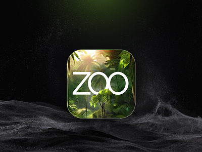 ZOO application icon app branding design graphic design green icon illustration ios logo mobile zoo