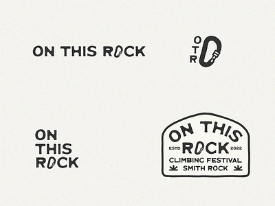 On This Rock Climbing Fest Logo Lockups badge boulder bouldering church climb climbing climbing festival faith graphic design icon identity logo mountain northwest oregon pnw rock climb rock climbing state park wordmark