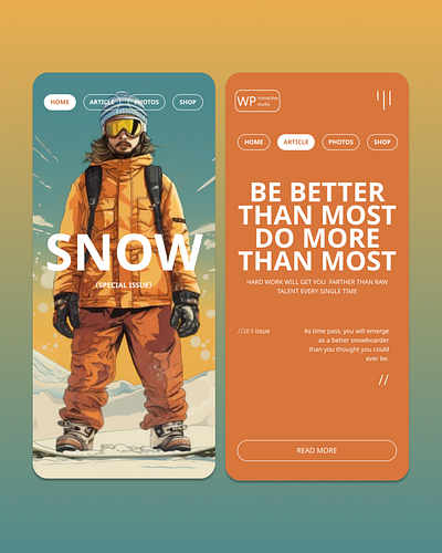 S.N.O.W. a digital magazine about snowboarding. app app design application application design branding daily ui design graphic design illustration interface logo magazine mobile mobile design ui ui design ux ux design ux ui web design