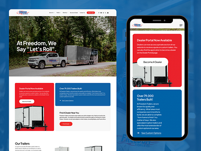 Freedom Trailers web design website design