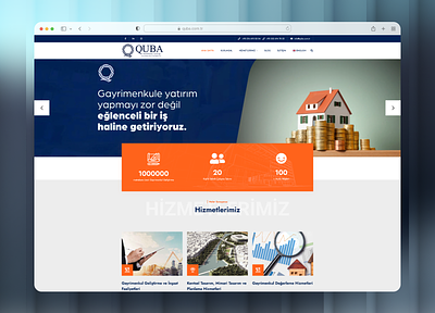 QUBA Web Site UI graphic design real estate ui ux web project web site web ui