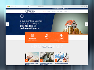 QUBA Web Site UI graphic design real estate ui ux web project web site web ui