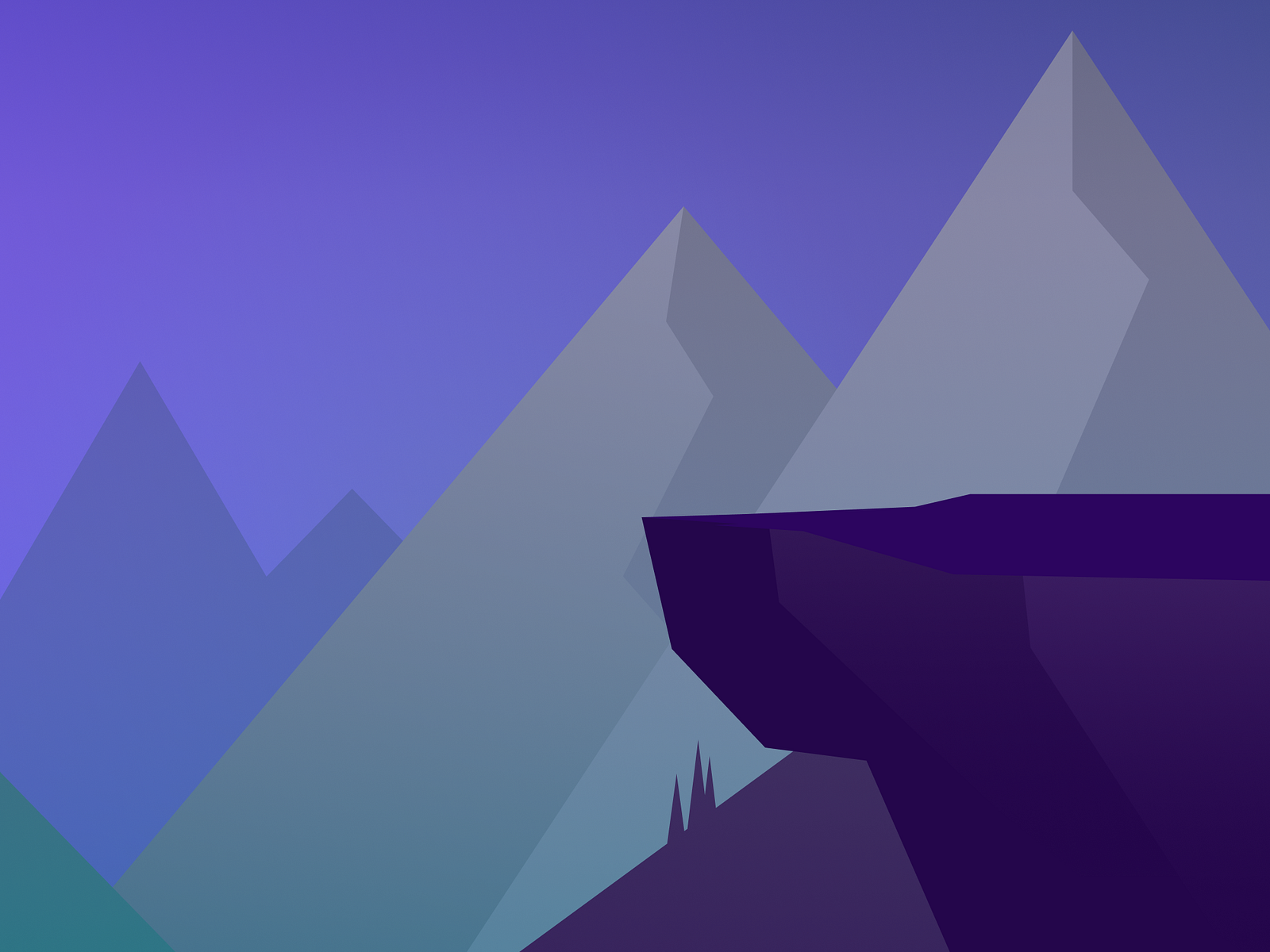 minimalistic mountain graphic by Fin R. on Dribbble