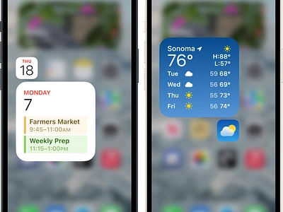 Long Press for Widget concept ios ui widget