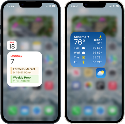 Long Press for Widget concept ios ui widget