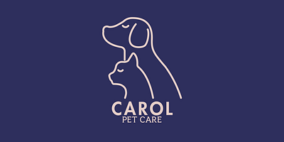 pet care logo 2 blue branding cat design dog illustrator logo pet care photoshop