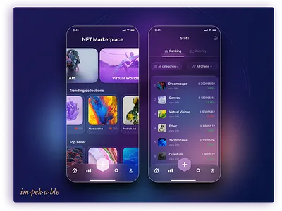 Mobile App Design - NFT Marketplace darkmode mobileapp nftmarketplace uidesign uxdesign