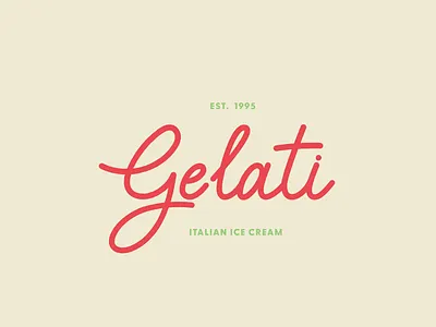 Gelati logotype brand branding custom type custom typography gelati gelato graphic design hand drawn handdrawn icecream lettering logo logotype typography