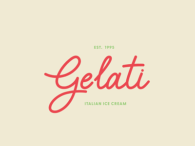 Gelati logotype brand branding custom type custom typography gelati gelato graphic design hand drawn handdrawn icecream lettering logo logotype typography