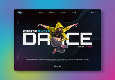 Dance - Inspired by @dls_design_ 3d abstract animation branding dance girl graphic design icons illustration jump logo modern motion graphics png ui uiux vector web design woman
