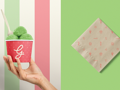 Gelati branding brand branding gelati gelato graphic design icecream icon icon set iconography identity logo mockup pattern