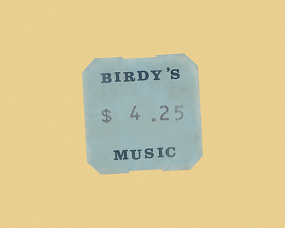Birdy's Music graphic design prop design vintage vintage design