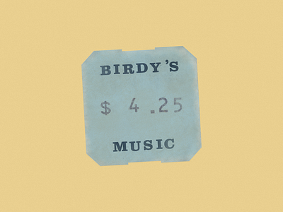 Birdy's Music graphic design prop design vintage vintage design