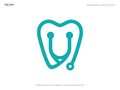 Dental Stethoscope Logo 3d animation app art branding design graphic design illustration logo ui