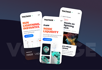 Voltage ⚡️ Mobile bitcoin cloud crypto mobile ui website