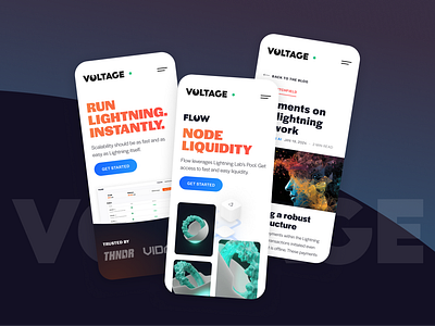 Voltage ⚡️ Mobile bitcoin cloud crypto mobile ui website