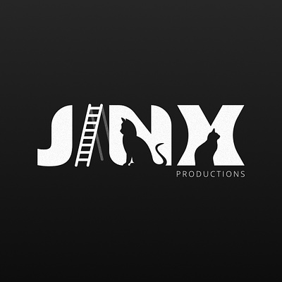 Jinx affinity designer black and white black cat branding graphic design jinx logo logo design negativespace wordmark