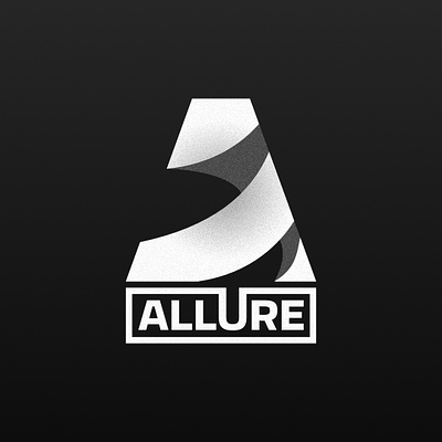 Allure affinity designer allure black and white branding graphic design lettermark logo logo design