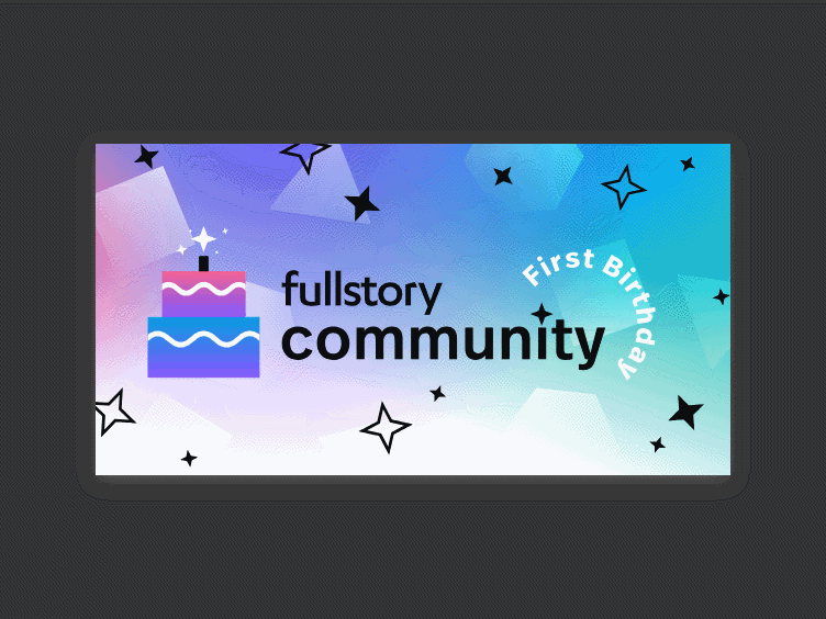FS Community 1st Birthday animation graphic design