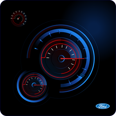 Ford-UI-Cluster-Guage_ benz ui bmw ui branding car dashboard cluster design ford ui graphic design illustration tesla ui uiux design vector ui web development