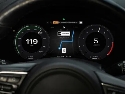 HMI electric gauge cluster cars gauge cluster hmi ui