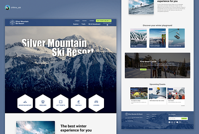 Ski Resort Website design ui website