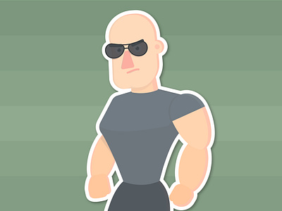 Om Ded character deddy corbuzier flat illustration vector