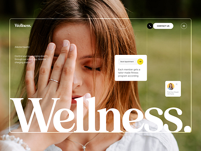 Mental Health Website - Wellness. design healthy hero section mental health psychology ui user interface ux web design website website design wellness wellness web wellness website