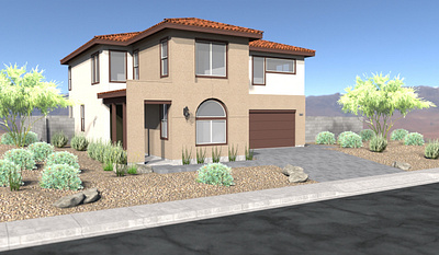 Residential Exterior Rendering 3d architecture rendering residential sketchup