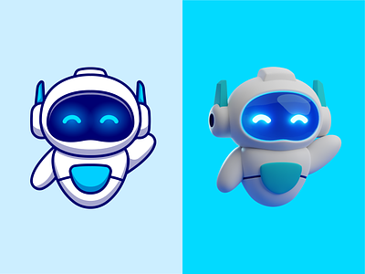 Robot 2D or 3D🤖 3d design artificial intelligence blender character computer cute cyborg electronic future humanoid robot icon illustration logo machine robot robotic science scifi smart technology