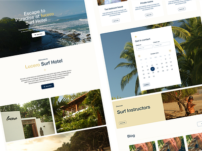 Lucero Surf Hotel ui website