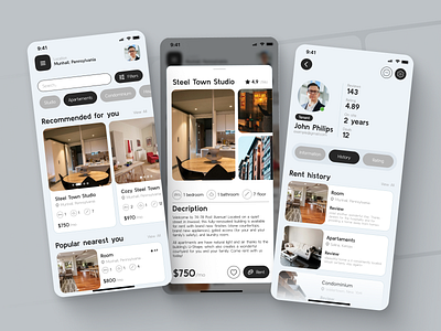 Rent App Concept app concept design ui ux