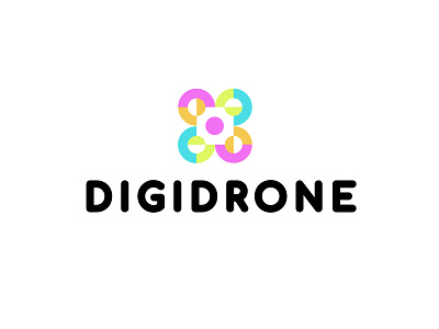 Digidrone bold branding camera colorful design digital drone geometric logo logodesign modern