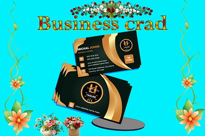 Business card abstractlogo animation branding businesscard card design graphic design graphicvectry grow logo uni