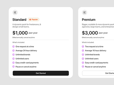 Pricing Plan - Cards app card component design design system figma footer landing page light modal page plan platform price pricing subscription ui ui design ui kit widget