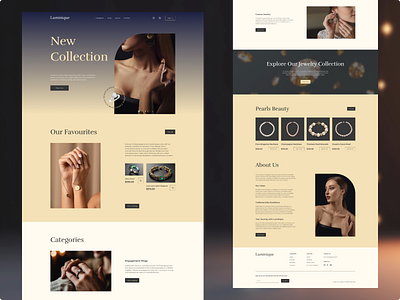 Jewelry wesite design jewelry rings ui