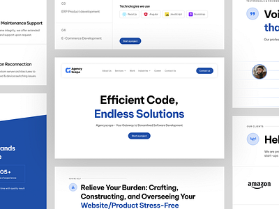 Agency Scape - Creative Product development Agency Landing Page agency agencywebsite itcompanydesign ui website website design