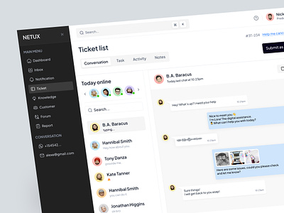 Customer Support Helpdesk admin chat customer customer support dashboard dashboard design live chat live support saas support panel ui ux web app webapp