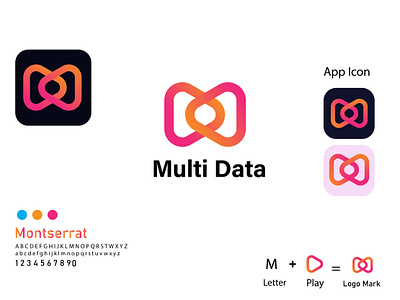 Multi Data Logo Design logo app logo brand logo business logo clothing logo colorfull logo corporate logo design logo gardient logo icon logo identity design logo m concept logo mark logo modern logo multi data design logo multi play app icon logo play concept logo technology