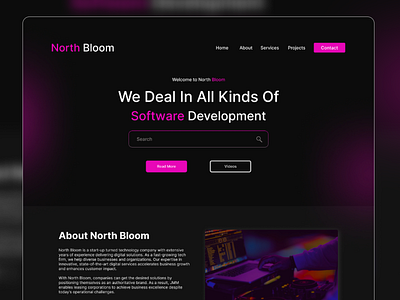 Design Professional Website For Northbloom Software Development figma uiux figma website landing page design web design website website design