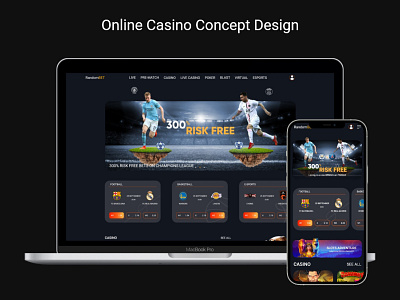 Online Casino Landing Page Concept Design betting casino casino design casino promotional design design gambling landing design online casino ui ui design ux ux design website design
