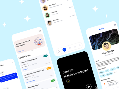 Flutter Jobs mobile app aditya sutar animation branding brewnbeer colorpalette creativeprocess design agency designinspiration devcommunity digitalcraftsmanship exploreopportunities flutter app flutterjobs graphic design hiringnow jobsearch layoutdesign mobile app userexperience uxui