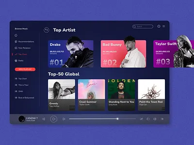 #DailyUI Day 19: Leaderboard dailyui design figma leader board music app ui ui challenge uiux user experience user interface ux