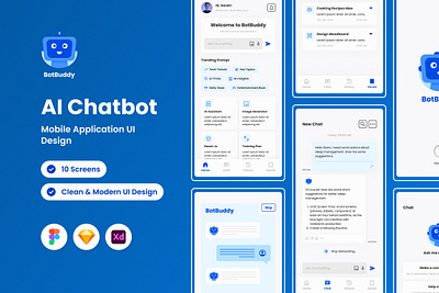 BotBuddy - AI Chatbot Mobile App application apps artificial design layout ui ux