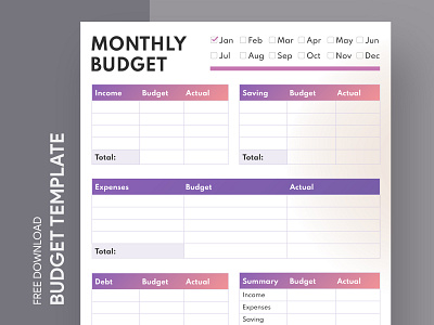 Free Budget Template designs, themes, templates and downloadable ...