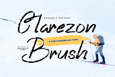 Clarezon Brush – A Fun Handbrush Font monoline brush