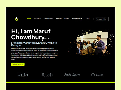Maruf Chowdhury Portflio Site Build With Elementor Pro elementor elementor pro landing page portflio shopify