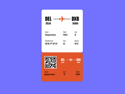 #DailyUI Day 24 - Boarding Pass boarding pass dailyui design figma ui ui challenge uiux user experience user interface ux