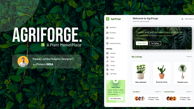 AgriForge. - A Plants Store branding design graphic design logo ui uiux website website design